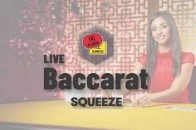 Baccarat Squeeze by Evolution, showcased at wishwin-casino.fr – game logo