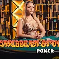 Official Live Dealer logo: Caribbean Stud Poker by Evolution at WishWin Casino