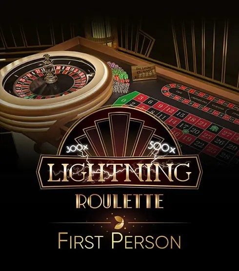 First Person Lightning Roulette slot visual from Evolution available on wishwin-casino.fr
